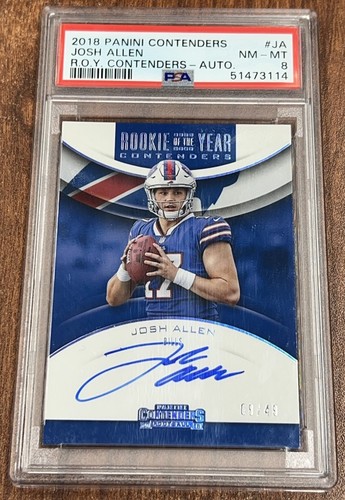 Josh Allen [Autograph] #RYA-JA 2018 Panini Contenders Rookie of the Year card