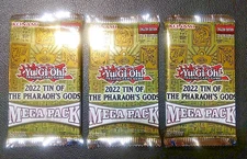 Konami Yu-Gi-Oh! TCG Tin of The Pharaoh's Gods 1st Edition Mega Pack Lot of 3