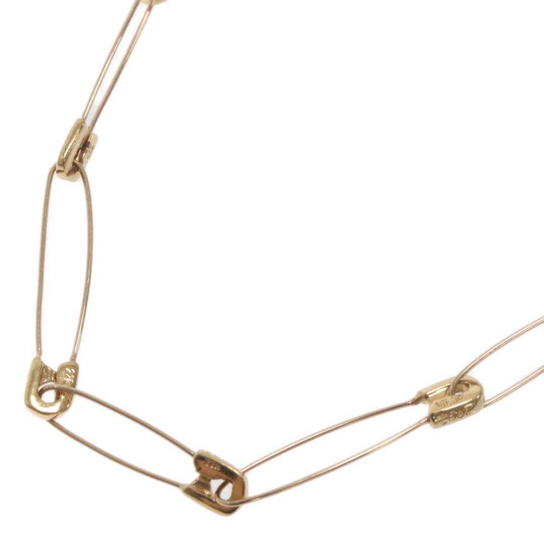 CHROME HEARTS 22k SAFETY PIN NECKLACE Gold 1h Used f382afc6635494cf469835db1b245