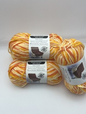 4 IMPECCABLE SPECKLE in HOT SUNSHINE by LOOPS & THREADS 160yds/146m 3oz/85g