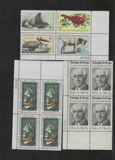 US SCOTT THREE LARGE STAMP PLATE BLOCKS OF FOUR MNH TAKE A LQQK 