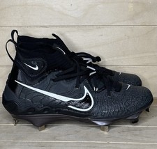 Nike Alpha Huarache NXT Men Black Gray Metal Baseball Cleats Size 7.5