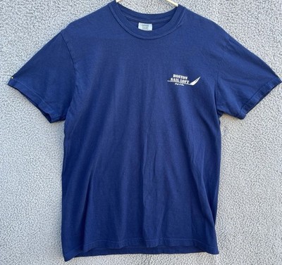 Boston Sail Loft Cafe & Bar Comfort Colors Shirt Mens M Navy Blue Short Sleeve