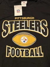 🟨🟨🟨 VINTAGE Y2K PITTSBURGH STEELERS XL T SHIRT KNIT IN USA 🇺🇸 NWT 💎 90s