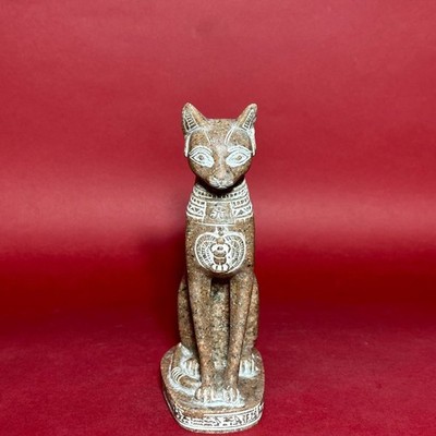 Authentic Ancient Egyptian Antiquities Granite Statue Of Cat Bastet Egyptian BC