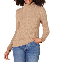 Rollkragenpullover Damen S Kamelbraun Meliert Zopfmuster ÜBergrößE Amazon