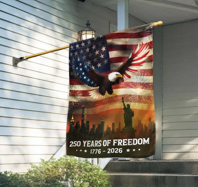 250th Anniversary American Flag | Eagle, Statue of Liber Garden Flag, House Flag