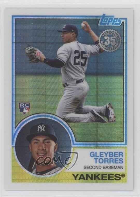 2018 Topps Silver Pack 1983 Design Chrome Update Series Gleyber Torres #147 0g45