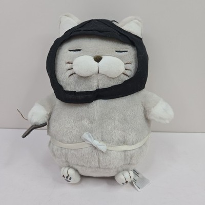 Ninja Cat Plush Higemanjyu Ninja Hotoke Amuse Japan Gray Black Aqi