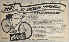 1954 Print Ad Columbia Built All American 3-Spd Lightweight Bicycle Westfield,MA