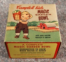 Ancien rare bol de jardin magique Campbell pour enfants - parfait état !
