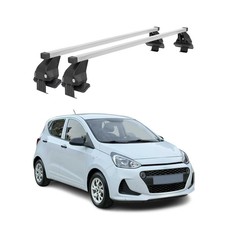 Menabo Dachträger Grundtäger für Hyundai i10 2017-2019 50kg Stahl Silber 2 tlg