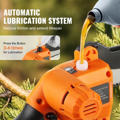 Cordless Pole Saw and Mini Chainsaw 20V Battery with 5 Inch Cutting Capacity