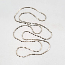 Vintage Boston Link Chain Necklace Silver tone Long 30 in