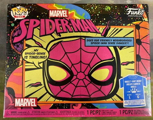 Funko Spider-Man Blacklight Pop And T-Shirt Size L