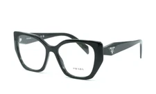 New Prada Reading Glasses VPR 18W 1AB-1O1 54-17 145 Black Cat Eye Frames Readers