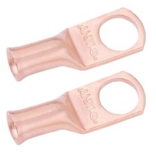 SELTERM 2pcs 8 AWG 5/16" Stud Copper Wire Lugs, Battery Lugs, Ring Terminals,...