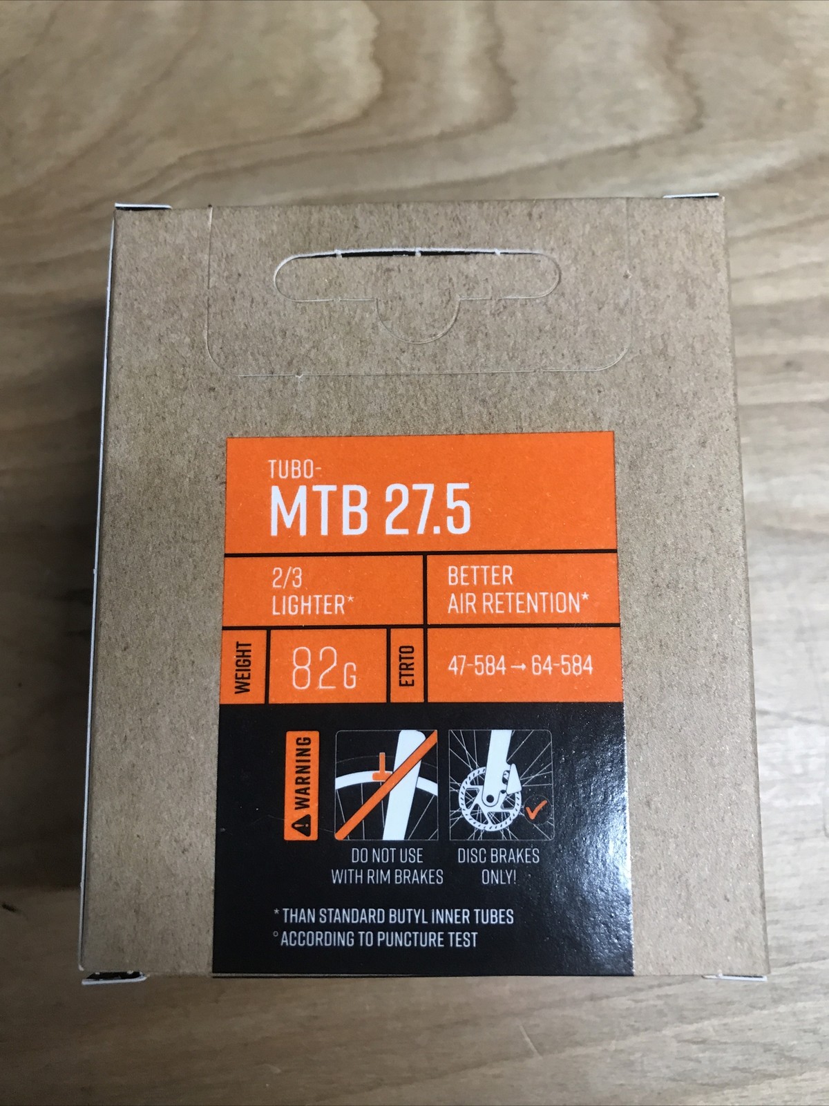 Tubolito Tubo MTB Tube - 27.5" x 1.8-2.5", 42mm Presta Valve, Orange