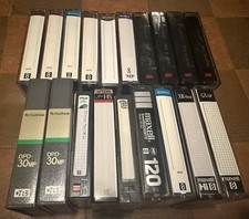 Mix Lot 19 Used 8mm Home Video Cassette Tapes Sony MP120 / Maxell / TDK / Fuji