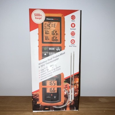 ThermoPro TP-20B Wireless Dual Probe Meat Thermometer Orange