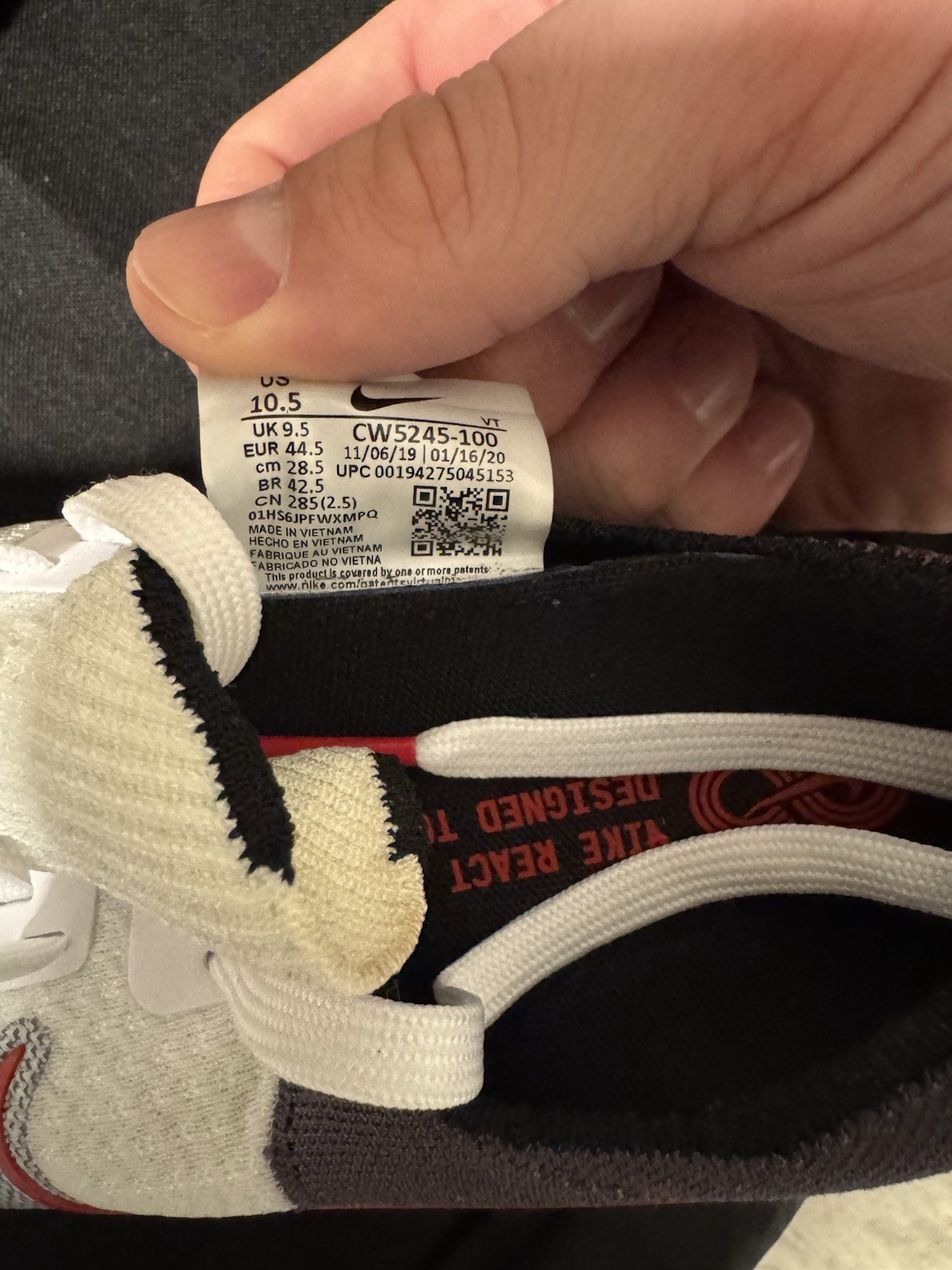 Nike React Infinity Run Flyknit 'White University… - image 6