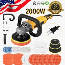2000w Car Polisher Polishing Machine Kit Buffer Sander Variable 7 Speed Wpad