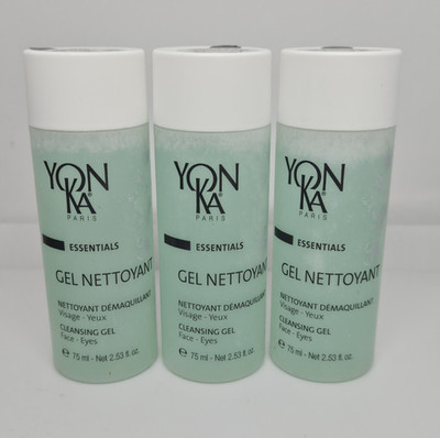 Yonka Paris Essentials Gel Nettoyant Cleansing Gel 2.53 Fl. oz / 75ml (LOT OF 3)