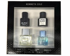 KENNETH COLE MINI 4 PC SET-0.5 EDT SP BLACK VINTAGE BLACK REACTION THERMAL