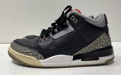 Nike Air Jordan 3 Retro OG Black Cement 2018 Sneakers Size 8 854262-001