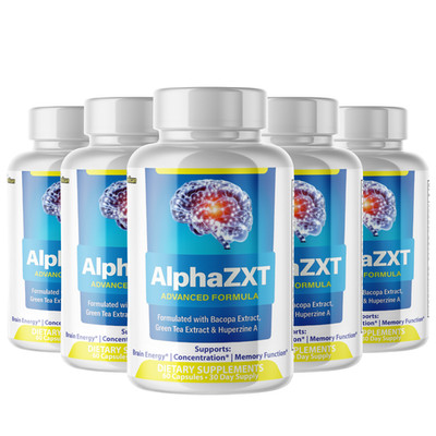 AlphaZXT- Brain Support- 5 Bottles- 300 Capsules