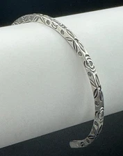 Thai Lanna 12.8 Gram Sterling Silver 98% to 99% Silver Cuff Torc Bracelet NEW