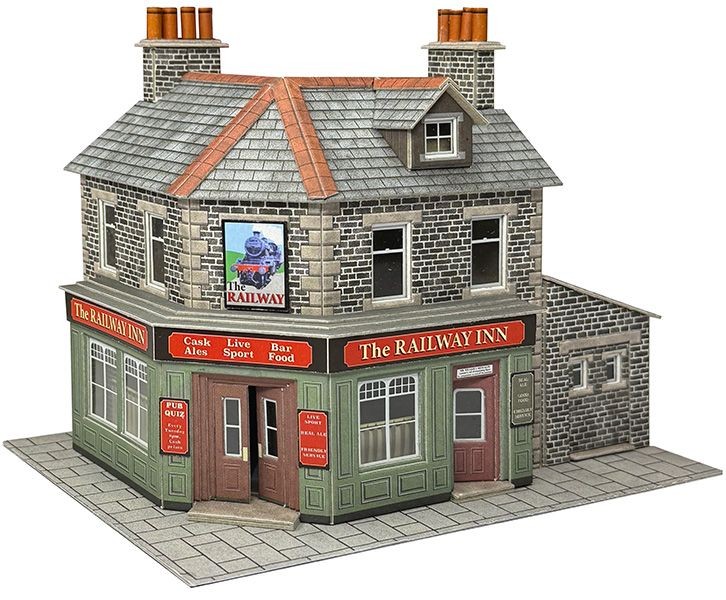 Metcalfe PO309 Corner Shop or Pub Stone OO Gauge Card Kit