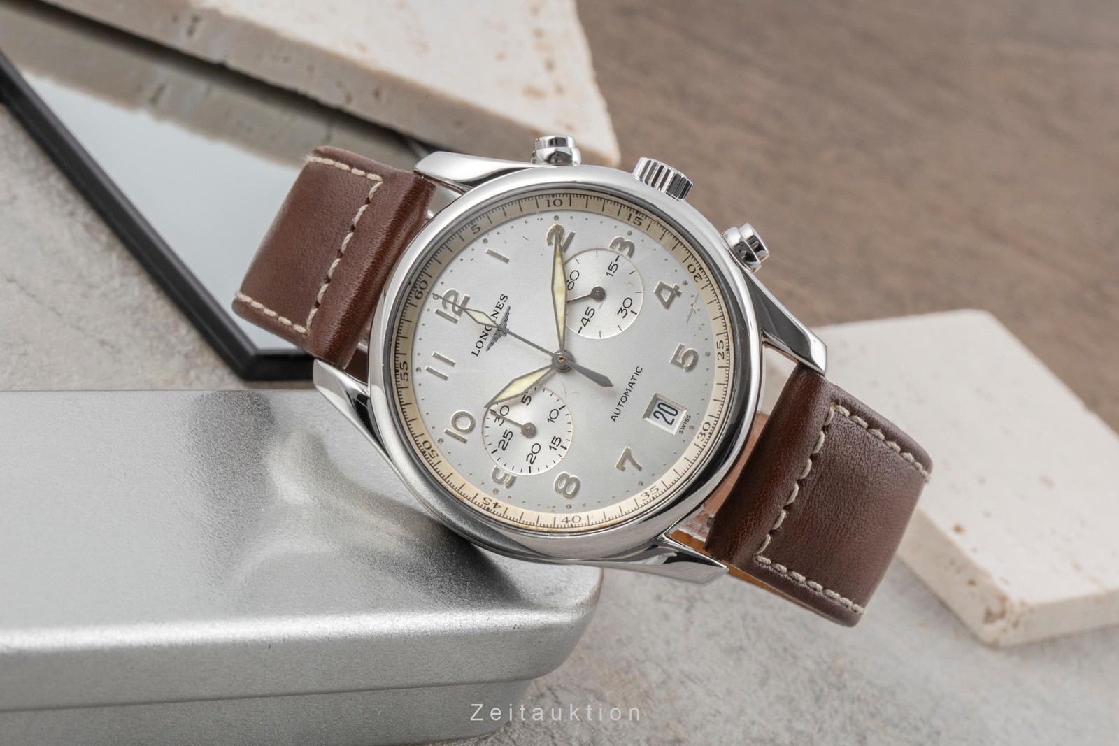 Longines Avigation Chronograph Automatic Stainles… - image 2