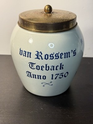 dutch tobacco jar Vintage Old Holland Delft Blue & White Plus Tobacco Pipe Read! Large Dutch Delft Style Tobacco