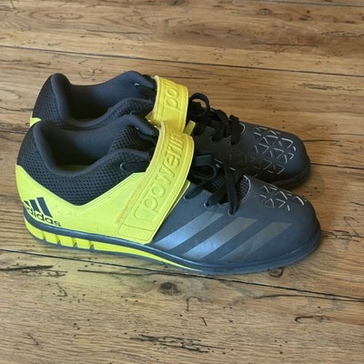 Adidas Powerlift 3 Mens Weight Lifting,Training, CrossFit Shoe, Blk/Yellow Sz 10