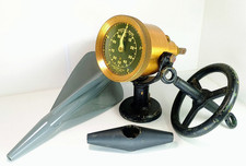 Vintage Fisher-pierce Co. Nautical Miles Brass Taffrail Speedometer Antique