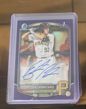 2025 Bowman Draft Easton Carmichael Chrome Prospect Auto Purple Refractor #/250
