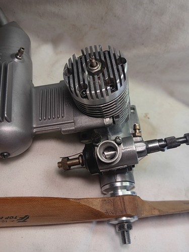 A S P .46 B B R/ C nitro Plane Engine W/ Carb & OS 873 Muffler All Good - Picture 7 of 8