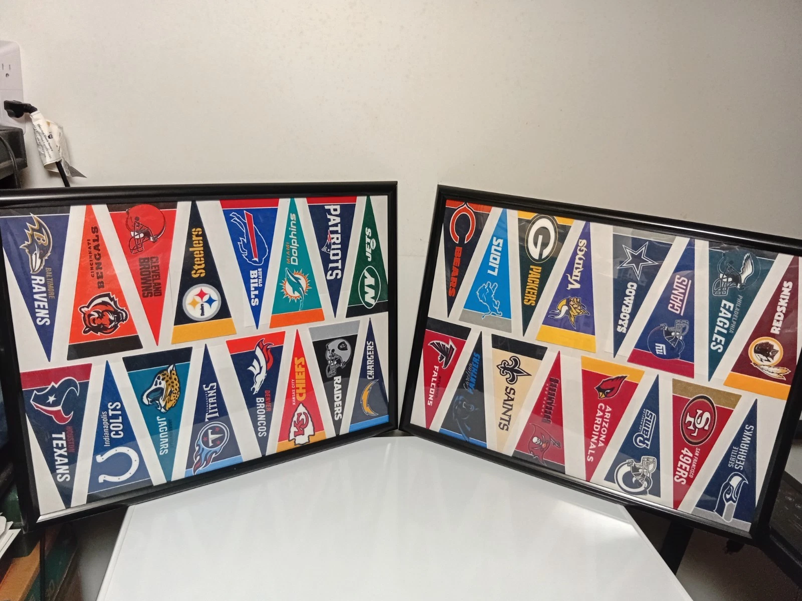 Vintage NFL Framed Pennants (Complete Set) - 18 x 24 Inch Safe Glassless Frames
Opens in a new windo