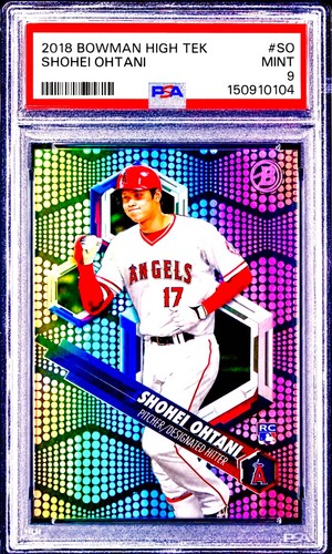 Shohei Ohtani RARE ROOKIE RC REFRACTOR BOWMAN INVESTMENT CARD MVP ROY PSA 9