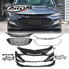 Front Bumper Cover Grille Fog Light Set Kit Fit 2019-2024 Chevrolet Malibu Chevy