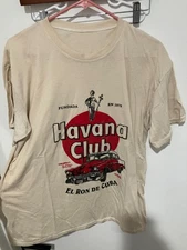 Havana Club El Ron De Cuba Men's T-Shirt, Tan, Large