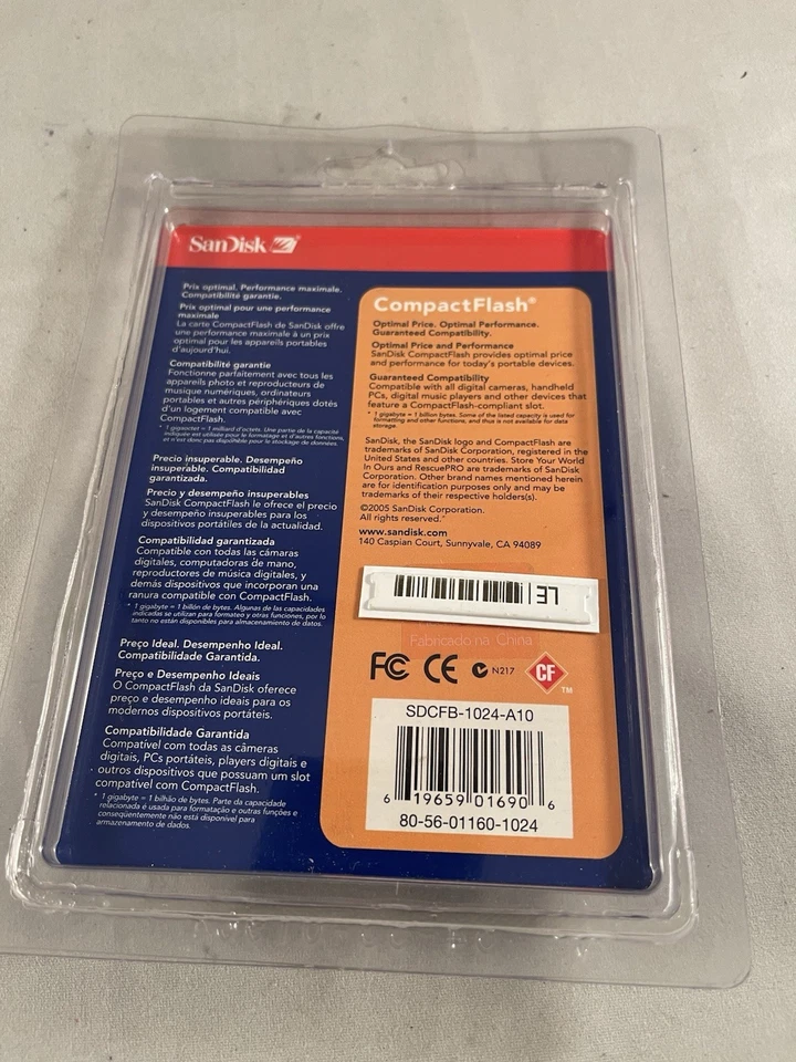 Scandisk 1.0 Gb Compact Flash Memory Card - Image 3 of 4