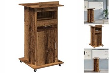 Rednerpult Mit Rollen Alte Spanplatte Schreibtisch