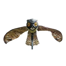 BIRD-X OWL Owl Decoy,7 in H,Black/Brown 1DGW9