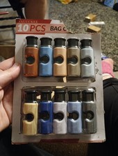 10 Pack Bag Clips Squeeze and Lock Bread Bag Clips Plastic Closure Clip Reusable