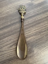 Vintage Brass Galleon 1558 Shoehorn Made in England Nautical Ship Shoe Horn 7.75
