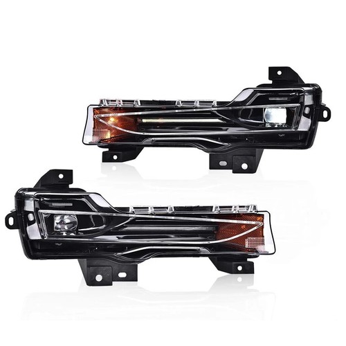 Fit For 2017-2023 TESLA MODEL 3 Y RIGHT LEFT FOG LIGHT LAMP LED DRL UP-LEVEL SET - Picture 4 of 14