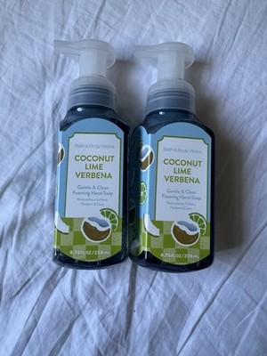 2 Bath & Body Works  Coconut Lime Verbena Gentle & Clean Foaming Hand Soap