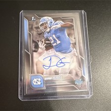 Topps 2025 Bowman University Chrome Autograph Rookie Davion Gause North Carolina